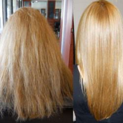 Ламинирование волос желатином